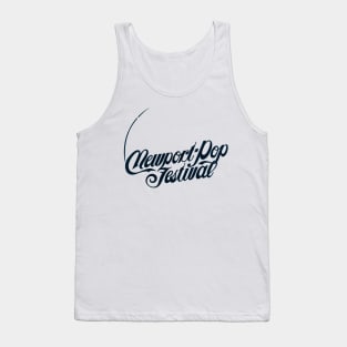 newport pop festival typography graphic Tank Top